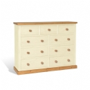 Chunky Pine Ivory 9 Drawer Chest