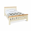 FurnitureToday Chunky Pine Ivory Bed