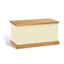 FurnitureToday Chunky Pine Ivory Blanket Box