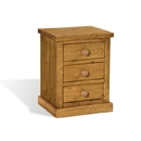 FurnitureToday Chunky Pine Kenilworth 3 Drawer Bedside