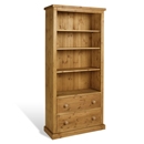FurnitureToday Chunky Pine Kenilworth 6FT Bookcase with Drawers