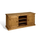 FurnitureToday Chunky Pine Kenilworth Dual Door TV Unit