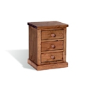 FurnitureToday Chunky Pine Mocha 3 Drawer Bedside