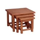 FurnitureToday Chunky Pine Mocha Nest of Tables
