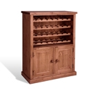 FurnitureToday Chunky Pine Mocha Wine Rack