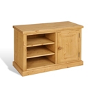 FurnitureToday Chunky Pine Single Door TV Unit