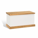 FurnitureToday Chunky Pine White Blanket Box
