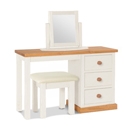 FurnitureToday Chunky Pine White Dressing Table Set