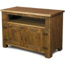 FurnitureToday Chunky Plank Pine 2 Door TV and Video Unit