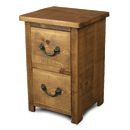 FurnitureToday Chunky Plank pine 2 drawer bedside