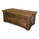 FurnitureToday Chunky Plank pine 2 drawer coffee table
