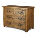 FurnitureToday Chunky Plank pine 2 over 2 chest of drawers