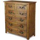 FurnitureToday Chunky Plank pine 2 over 4 chest of drawers