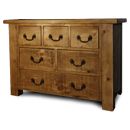 FurnitureToday Chunky Plank pine 3 over 4 chest of drawers
