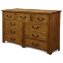 FurnitureToday Chunky Plank Pine 9 Drawer Chest