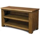 FurnitureToday Chunky Plank Pine Open TV and Video Unit