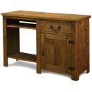 FurnitureToday Chunky Plank Pine Single Pedestal Desk