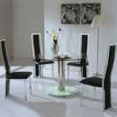 FurnitureToday Concept Manhattan V01 round clear dining set 