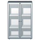 FurnitureToday Contempo Flair small Frosted Cupboard ALU