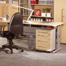 FurnitureToday Contempo Imperial Maple Large Desk