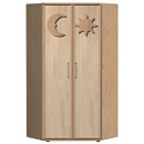 FurnitureToday Contempo Sun and Moon Corner Wardrobe