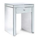 FurnitureToday Contemporary Mirrored 1 drawer bedside