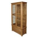 FurnitureToday Contemporary Oak Glass Display Cabinet