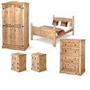 FurnitureToday Corona Pine Bedroom Set