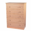 FurnitureToday Corrib Beech 5 drawer chest