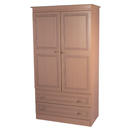 FurnitureToday Corrib Beech wide 2 drawer wardrobe 