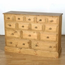 FurnitureToday Cotswold Pine 14 Drawer Apothecary Chest