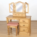 FurnitureToday Cotswold Pine 3 Drawer Dressing Table option 4
