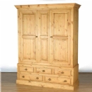 FurnitureToday Cotswold Pine 5ft Five Drawer Wardrobe