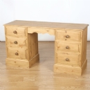 FurnitureToday Cotswold Pine 7 Drawer Dressing Table 