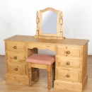 FurnitureToday Cotswold Pine 7 Drawer Dressing Table option 1