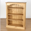 FurnitureToday Cotswold Pine adjustable 4ft x 3ft Wide Bookcase