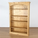 FurnitureToday Cotswold Pine adjustable 6ft x 4ft Wide Bookcase