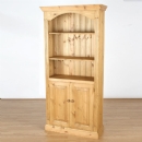 FurnitureToday Cotswold Pine Adjustable Bookcase with doors