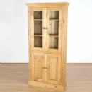 FurnitureToday Cotswold Pine Adjustable Glazed Top Bookcase