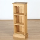 FurnitureToday Cotswold Pine fixed Slim 3 shelf Bookcase