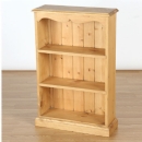 FurnitureToday Cotswold Pine fixed wide 3 shelf Bookcase