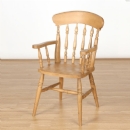 FurnitureToday Cotswold Pine Spin Back Beech Carver Chair 