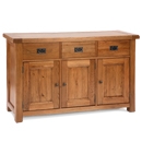 FurnitureToday Cotswold Rustic Oak Large Sideboard