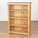 FurnitureToday Cotswold Solid Oak adjustable 4ft x 3ft Bookcase