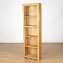 FurnitureToday Cotswold Solid Oak adjustable High Narrow Bookcase