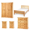 FurnitureToday Cottingham Solid Pine Bedroom Set
