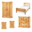 FurnitureToday Cottingham Solid Pine Compact Bedroom Set