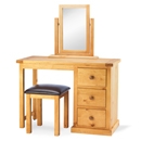 FurnitureToday Cottingham Solid Pine Dressing Table Set