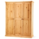 FurnitureToday Cottingham Solid Pine Triple Wardrobe