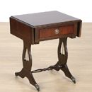 FurnitureToday Country Manor Mahogany Mini Sofa Table with Line